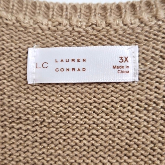LC Lauren Conrad Beige and White Knit Tank Top - Picture 5 of 7